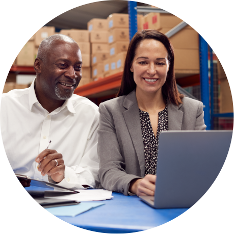 Business owners looking at Cash Flow Updates