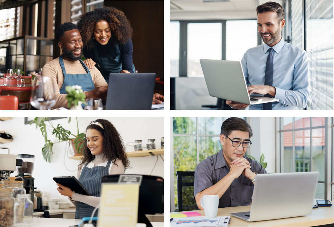 People using Cash Flow Updates on computers and tablets